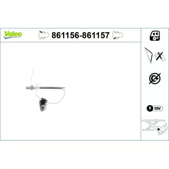 Lève-vitre arrière gauche VALEO 861156