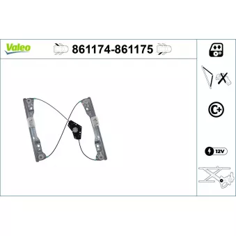 Lève-vitre arrière gauche VALEO 861174