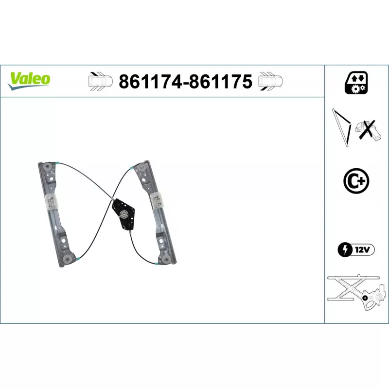 Lève-vitre arrière gauche VALEO 861174