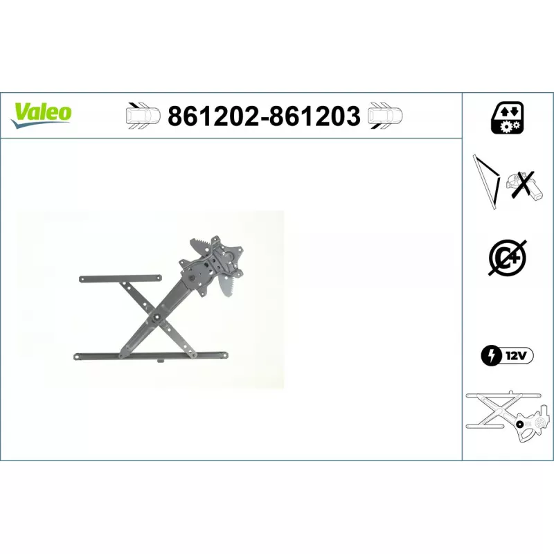 Lève-vitre arrière gauche VALEO 861202