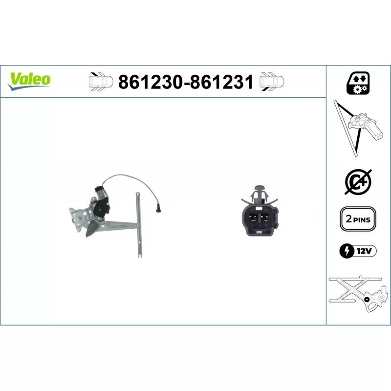 Lève-vitre arrière gauche VALEO 861230