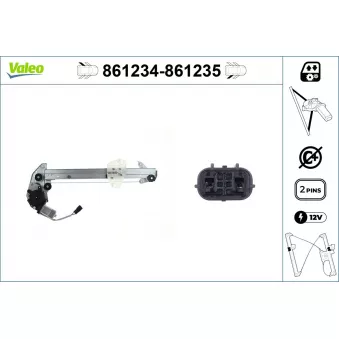 Lève-vitre arrière gauche VALEO 861234
