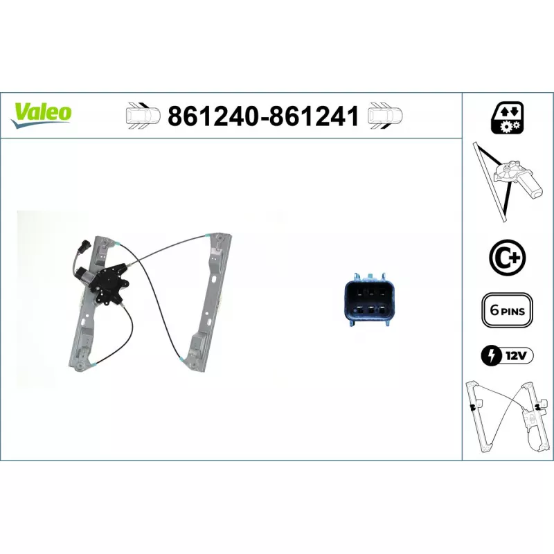 Lève-vitre avant gauche VALEO 861240