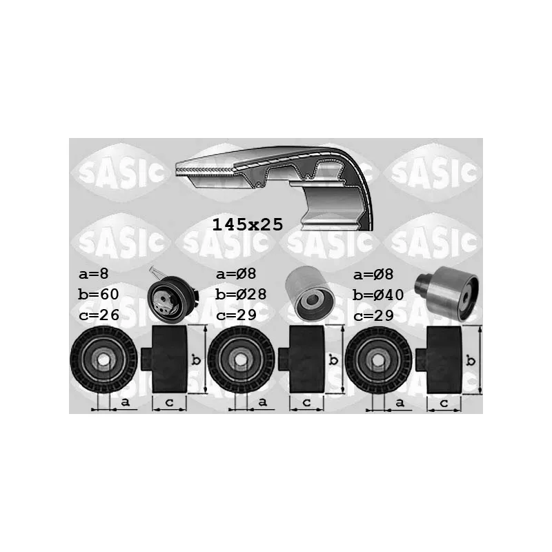 Kit de courroie crantée SASIC 1756087