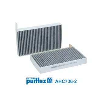 Filtre, air de l'habitacle PURFLUX AHC736-2