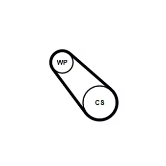 Pompe à eau+Jeu de courroie trapézoïdale à nervures CONTITECH 3PK725 ELAST WP1
