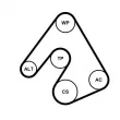Pompe à eau+Jeu de courroie trapézoïdale à nervures CONTITECH 5PK1207WP2 - Visuel 2