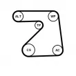 Pompe à eau+Jeu de courroie trapézoïdale à nervures CONTITECH 5PK1334WP1 - Visuel 2