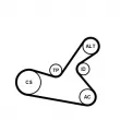 Jeu de courroies trapézoïdales à nervures CONTITECH 6PK1125K1 - Visuel 2
