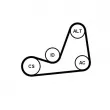 Jeu de courroies trapézoïdales à nervures CONTITECH 6PK1130K4 - Visuel 2
