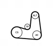 Jeu de courroies trapézoïdales à nervures CONTITECH 6PK1180K5 - Visuel 2
