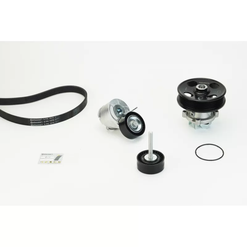 Pompe à eau+Jeu de courroie trapézoïdale à nervures CONTITECH 6PK1670WP1