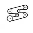 Pompe à eau+Jeu de courroie trapézoïdale à nervures CONTITECH 6PK1780WP1 - Visuel 1