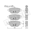 Jeu de 4 plaquettes de frein avant METELLI 22-1352-1 - Visuel 2