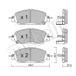 Jeu de 4 plaquettes de frein avant METELLI 22-1362-0 - Visuel 2