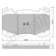Jeu de 4 plaquettes de frein avant METELLI 22-1392-0 - Visuel 2