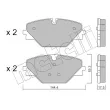 Jeu de 4 plaquettes de frein avant METELLI 22-1393-0 - Visuel 2