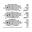 Jeu de 4 plaquettes de frein avant METELLI 22-1398-0 - Visuel 2