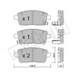 Jeu de 4 plaquettes de frein avant METELLI 22-1400-0 - Visuel 1