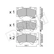 Jeu de 4 plaquettes de frein avant METELLI 22-1401-0 - Visuel 1