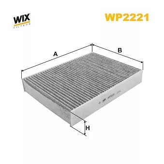 Filtre, air de l'habitacle WIX FILTERS