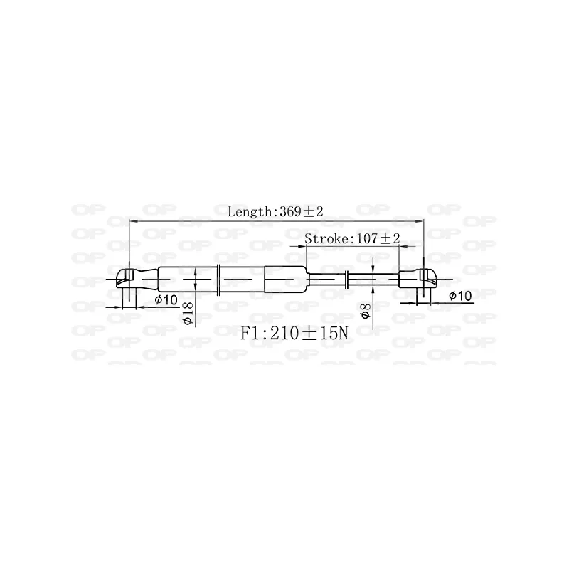 Vérin, capot-moteur OPEN PARTS GSR6539.00