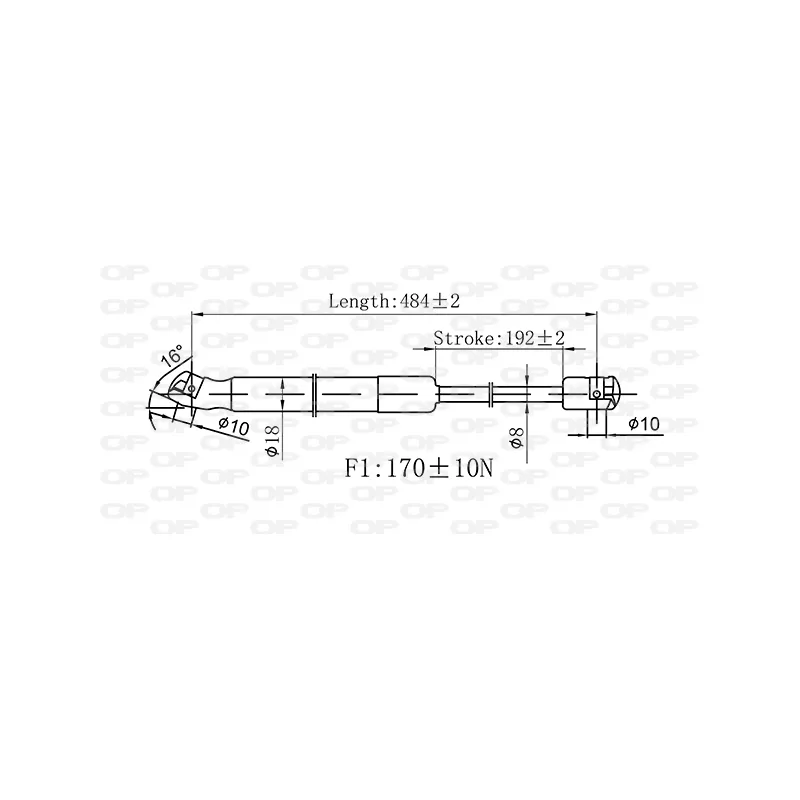 Vérin, capot-moteur OPEN PARTS GSR6562.00