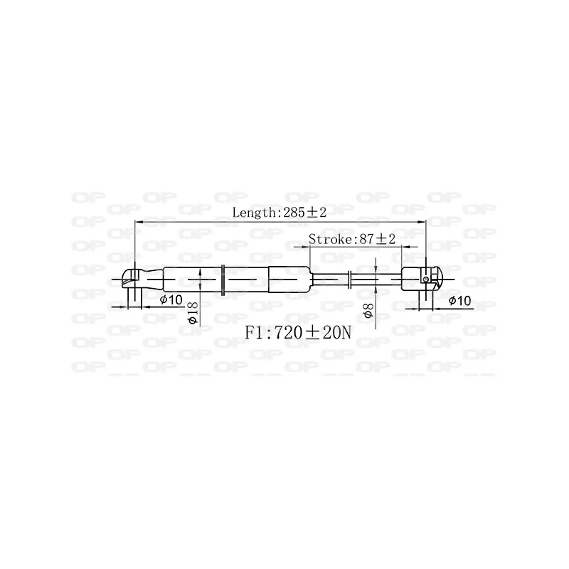 Vérin, capot-moteur OPEN PARTS GSR6578.00