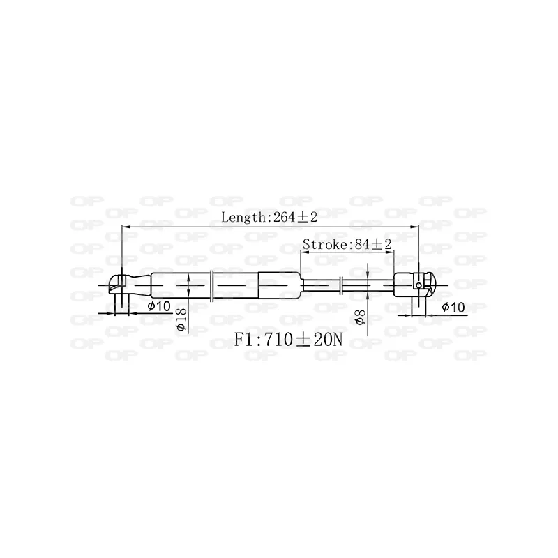Vérin, capot-moteur OPEN PARTS GSR6586.00
