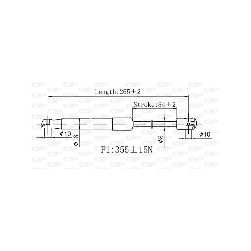 Vérin, capot-moteur OPEN PARTS GSR6587.00