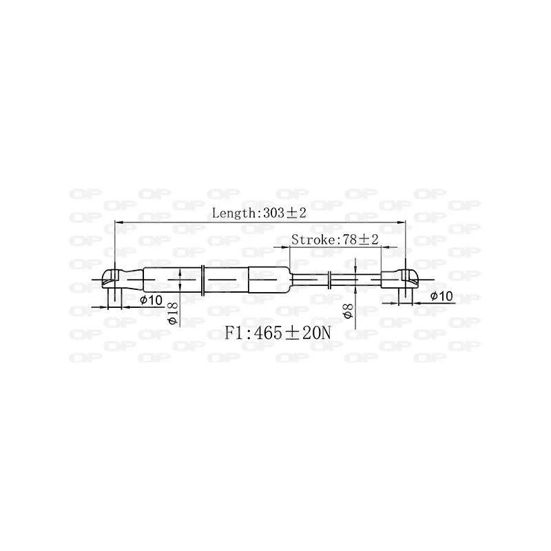 Vérin, capot-moteur OPEN PARTS GSR6590.00