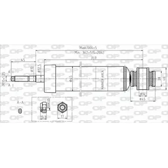 Jeu de 2 amortisseurs arrière OPEN PARTS SAB8670.32