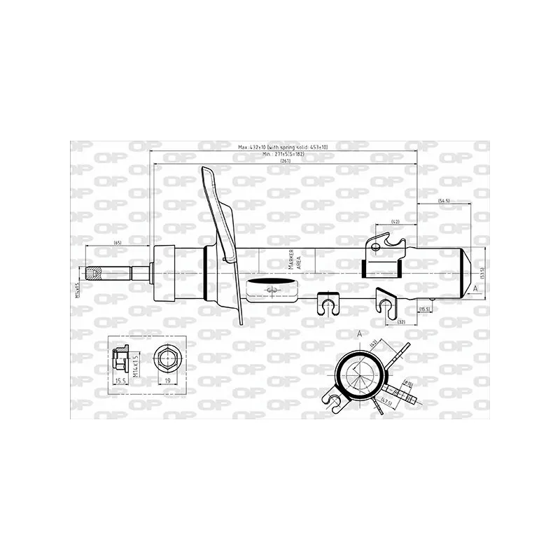 Amortisseur avant gauche OPEN PARTS SAB8673.31