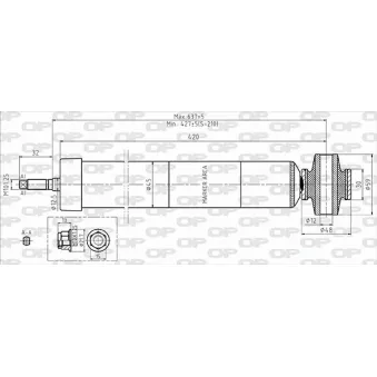 Jeu de 2 amortisseurs arrière OPEN PARTS
