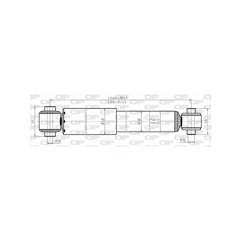 Jeu de 2 amortisseurs arrière OPEN PARTS SAB8679.32
