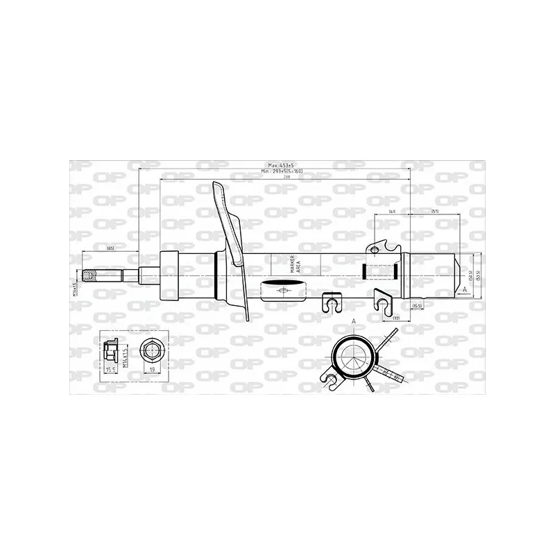 Amortisseur avant gauche OPEN PARTS SAB8695.31
