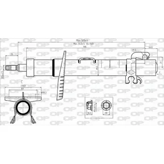 Jeu de 2 amortisseurs avant OPEN PARTS