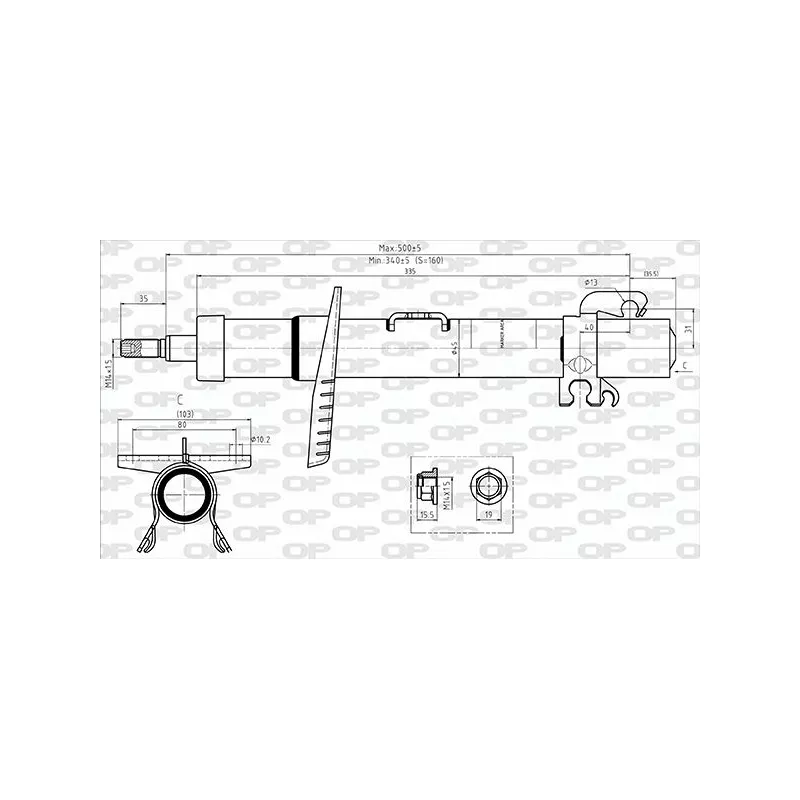 Jeu de 2 amortisseurs avant OPEN PARTS SAB8696.31