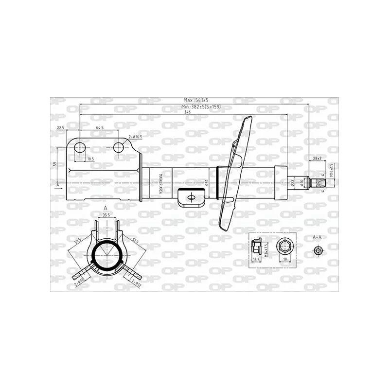 Jeu de 2 amortisseurs avant OPEN PARTS SAB8704.31
