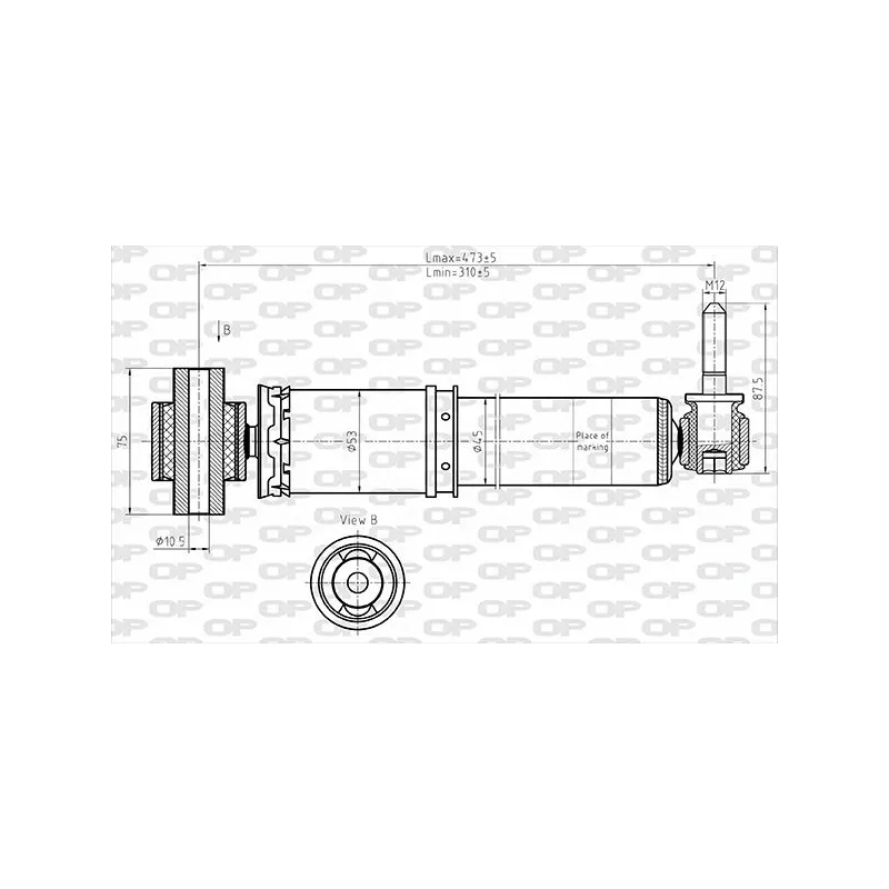 Jeu de 2 amortisseurs arrière OPEN PARTS SAB8705.32