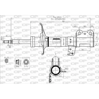Amortisseur avant gauche OPEN PARTS