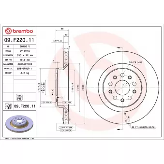 Jeu de 2 disques de frein arrière BREMBO
