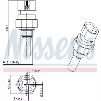 Sonde, température du liquide de refroidissement NISSENS 207005