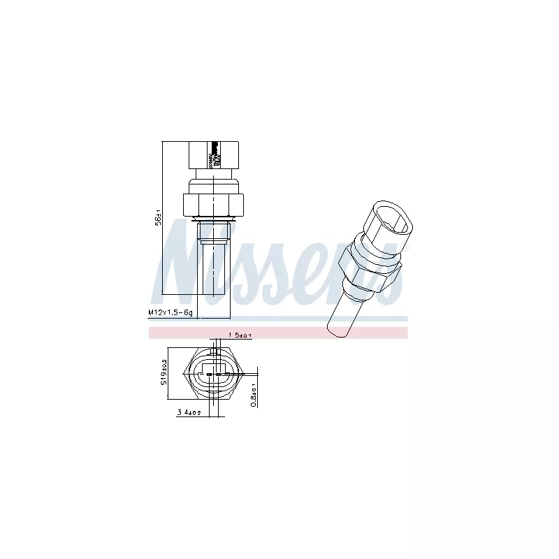 Sonde, température du liquide de refroidissement NISSENS 207005