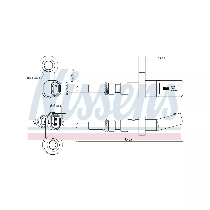 Sonde, température du liquide de refroidissement NISSENS 207017