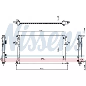 Radiateur, refroidissement du moteur NISSENS 607111