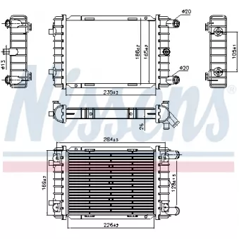 Radiateur, refroidissement du moteur NISSENS 607112
