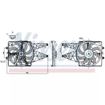 Ventilateur, refroidissement du moteur NISSENS 850114