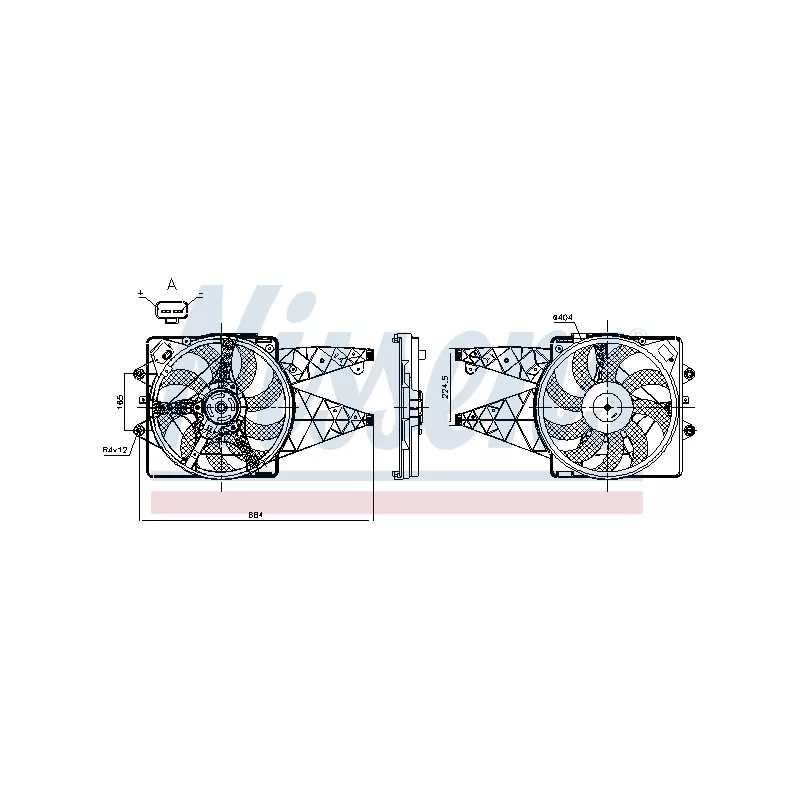 Ventilateur, refroidissement du moteur NISSENS 850114