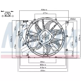 Ventilateur, refroidissement du moteur NISSENS 85633